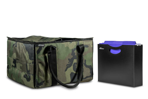 AutoExec Car Organizing Accessory File Tote w Hanging File Holder in Green Camouflage