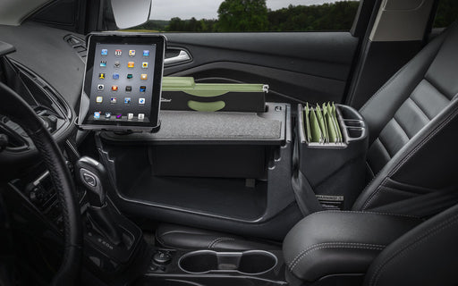 AutoExec Efficiency FileMaster Car Desk w Tablet Mount in Black