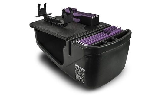 AutoExec Efficiency FileMaster Car Desk w Power Inverter Printer Stand in Black