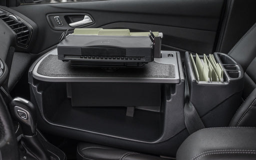 AutoExec Efficiency FileMaster Car Desk w Power Inverter Printer Stand in Grey