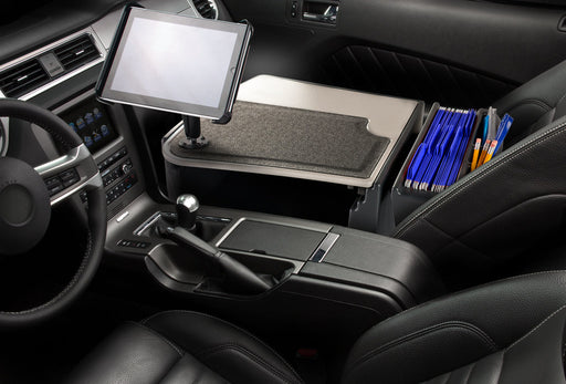 AutoExec Efficiency GripMaster Car Desk w Tablet Mount in Grey