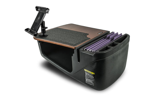 AutoExec Efficiency GripMaster Car Desk w Tablet Mount in Mahogany