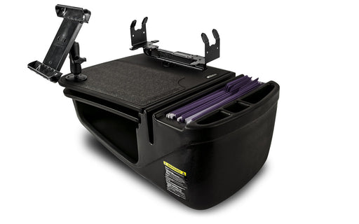 AutoExec GripMaster Car Desk w Printer Stand Tablet Mount in Black
