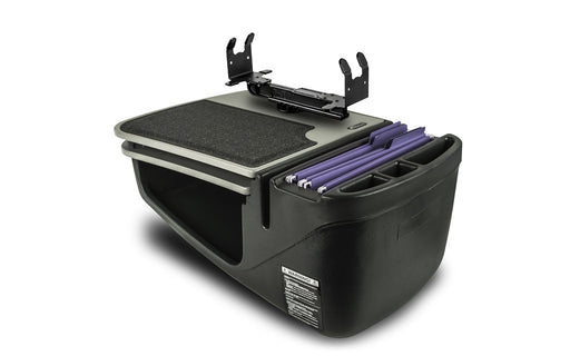 AutoExec GripMaster Car Desk w Printer Stand Power Inverter in Grey