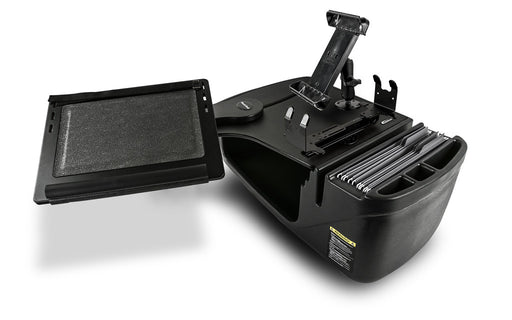 AutoExec Reach Desk Front Seat Car Desk w Printer Stand Tablet Mount in Black