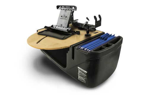 AutoExec RoadMaster Car Desk w Power Inverter Phone Mount Tablet Mount Printer Stand in Birch