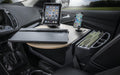 AutoExec RoadMaster Car Desk w Power Inverter Phone Mount Tablet Mount in Birch