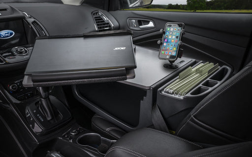AutoExec Reach Desk Front Seat Car Desk w Phone Mount in Grey