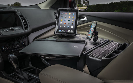 AutoExec RoadMaster Car Desk w Power Inverter Phone Mount Tablet Mount in Green Camouflage