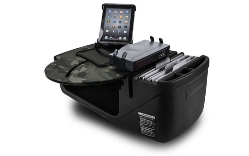 AutoExec RoadMaster Car Desk w Power Inverter Tablet Mount Printer Stand in Green Camouflage