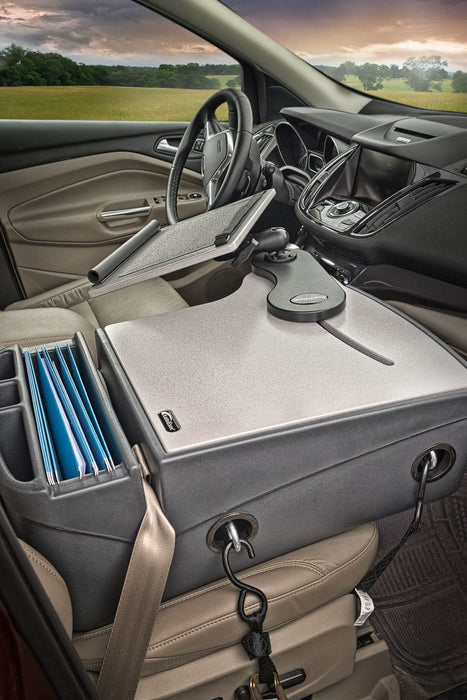 AutoExec Reach Desk Front Seat Car Desk in Grey