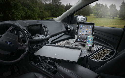AutoExec RoadMaster Car Desk w Power Inverter Phone Mount Tablet Mount in Realtree Edge Camouflage