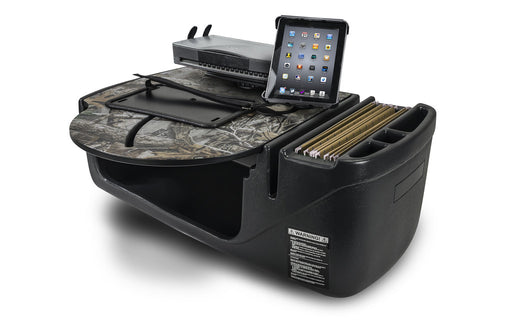 AutoExec RoadMaster Car Desk w Power Inverter Tablet Mount Printer Stand in Realtree Edge Camouflage