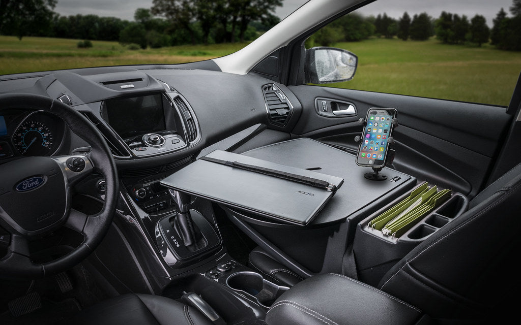 AutoExec RoadMaster Car Desk w Phone Mount in Black