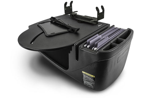 AutoExec RoadMaster Car Desk w Power Inverter Printer Stand in Black