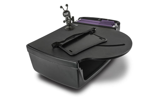 AutoExec RoadMaster Car Desk w Power Inverter Phone Mount in Black