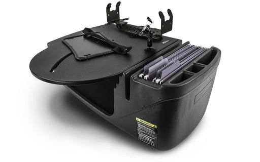 AutoExec RoadMaster Car Desk w Power Inverter Phone Mount Printer Stand in Black