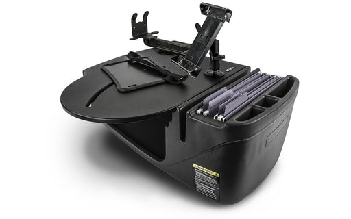 AutoExec RoadMaster Car Desk w Power Inverter Tablet Mount Printer Stand in Black