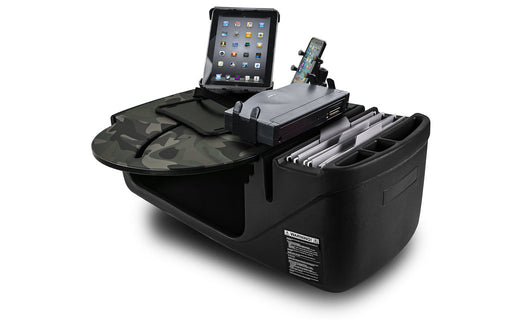 AutoExec RoadMaster Car Desk w Power Inverter Phone Mount Tablet Mount Printer Stand in Green Camouflage