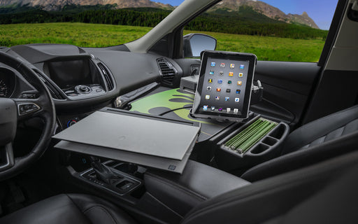 AutoExec RoadMaster Car Desk w Power Inverter Tablet Mount Printer Stand in Candy Apple Green Flames