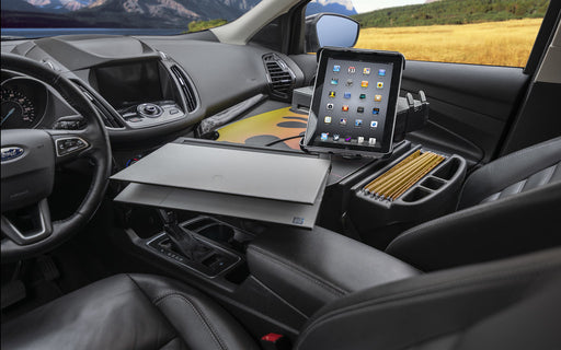 AutoExec RoadMaster Car Desk w Power Inverter Tablet Mount Printer Stand in Hot Rod Orange Flames