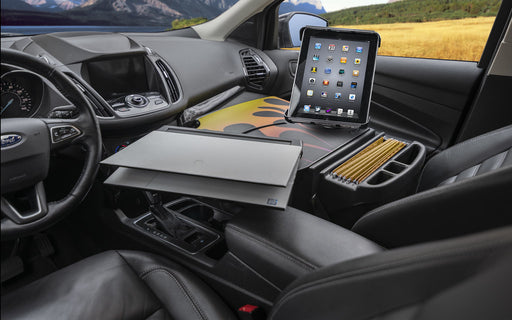 AutoExec RoadMaster Car Desk w Tablet Mount in Hot Rod Orange Flames
