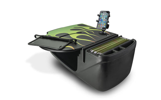 AutoExec RoadMaster Car Desk w Phone Mount in Candy Apple Green Flames