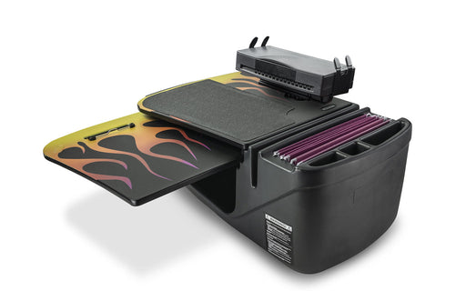 AutoExec GripMaster Car Desk w Printer Stand in Hot Rod Orange Flames