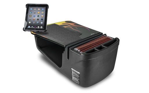 AutoExec Efficiency GripMaster Car Desk w Tablet Mount in Hot Rod Orange Flames