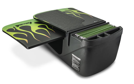 AutoExec GripMaster Car Desk w Power Inverter in Candy Apple Green Flames