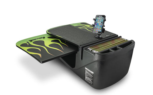 AutoExec GripMaster Car Desk w Phone Mount in Candy Apple Green Flames