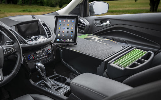 AutoExec Efficiency GripMaster Car Desk w Tablet Mount in Candy Apple Green Flames