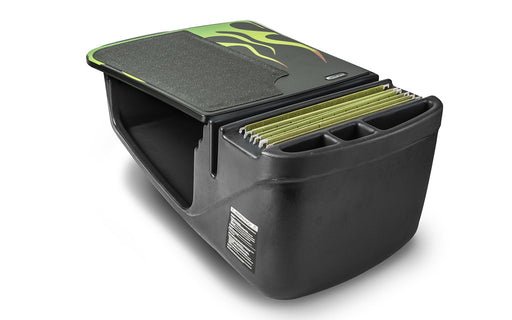 AutoExec Efficiency GripMaster Car Desk w Power Inverter in Candy Apple Green Flames