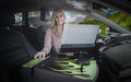 AutoExec Reach Desk Front Seat Car Desk in Candy Apple Green Flames